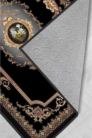 Rovigo Home Dijital Baskı Yıkanabilir Kaymaz Taban Salon Halısı RVG0329 Çok Renkli