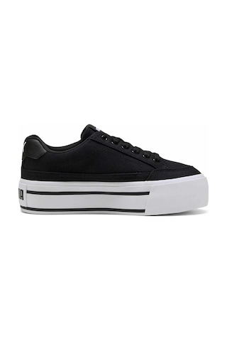Puma Court Classic Vulc Platform Siyah Beyaz Kadın Ayakkabı-402329 Siyah