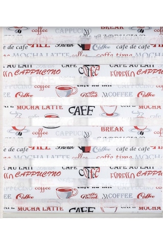 Asyhome Kırmızı Cafe Zebra Perde