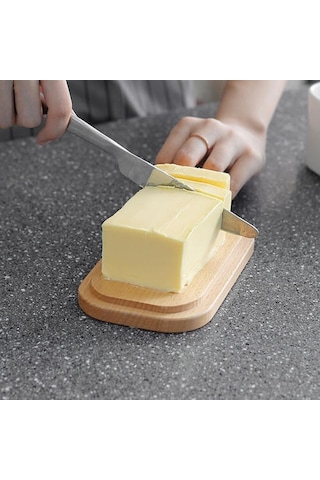 Kapaklı Yüksek Ev Çok Fonksiyonlu Tereyağı Çanak Porselen Keeper Kaplı Tereyağı Konteyner Isı Mutfak Tezgahı Bulaşıklar Ve Amp Plakalar 225g Beyaz