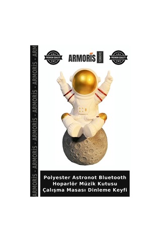 Polyester Astronot Bluetooth Hoparlör Müzik Çalışma Masası Dinleme Keyfi