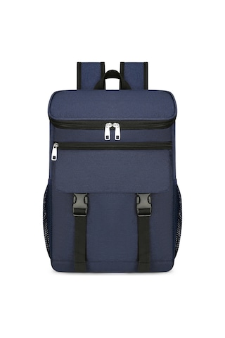 Qingmipy Oxford Kumaşlı Soğuk/sıcak Saklama Özelliği İle Çift Omuzlu Piknik Çantası - 44x30x15cm, Mavi Katlanarak Gönderim Çok Renkli