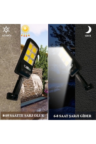 Solar Bahçe Aydınlatma 180 Cob Led Güneş Enerjili Bahçe Lambası
