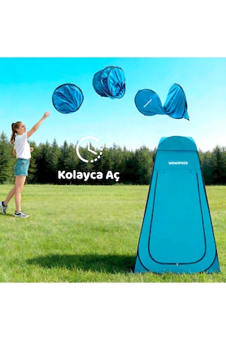 Wowspeed Pop-up Tuvalet/duş Çadırı 120x120x190cm Mavi