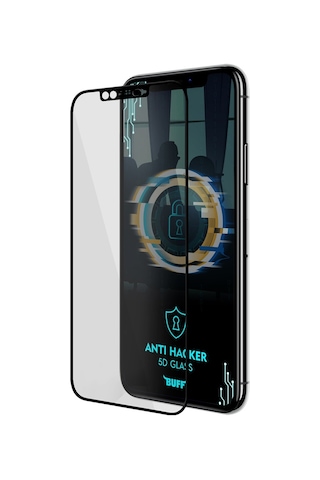 Buff Apple Uyumlu iPhone 11 Pro 5D Glass Anti Hacker Ekran Koruyucu