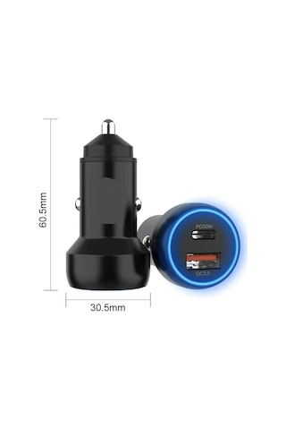Hepu Hp-778 Araç Çakmaklık Şarj Aleti 20 Watt+type-c Apple Uyumlu iPhone Kablolu