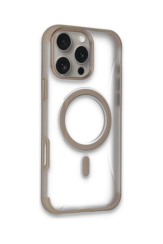 Joko Apple iPhone Uyumlu 16 Pro Hilton Magsafe Kapak - Gold Altın
