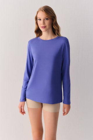 Suwen Essence Nights Uzun Kollu T-shirt Sh26901607s015 Mavi