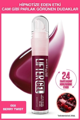 Lifter Gel Ekstra Parlak Ve Nemlendirici Dudak Parlatıcısı - 08 Berry Twist 3600531721046-11314
