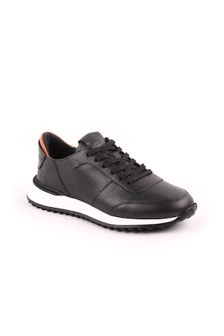 Libero 5144 Siyah Hakiki Deri Erkek Günlük Casual Deri Sneaker Siyah