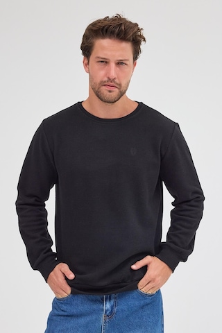 Mmetalic Erkek Siyah Standart Fit Normal Kesim Pamuklu Basic Bisiklet Yaka Sweatshirt Mtlce113-siyah Siyah