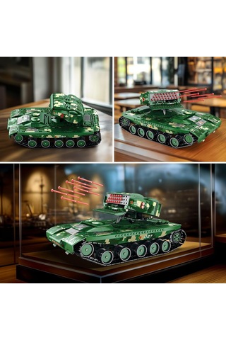 55027 Füze Tank Kumandalı&motorlu Yaratıcı Yapı Blok Seti Building Blocks Missile Tanks - 1449 Parça