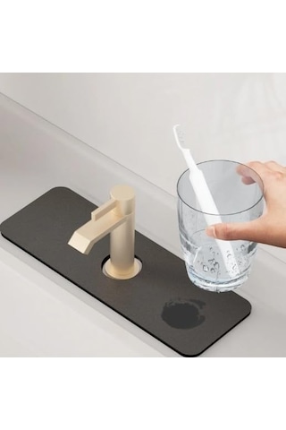 Su Emici Sihirli Lavabo Kenar Matı 38x13cm Çok Renkli