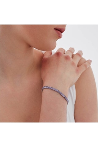 Merano Design 5mm Gold Baget Bileklik Çok Renkli
