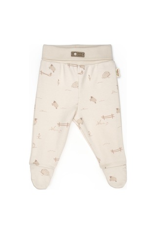 Bebek 2li Patikli Pantalon %100 Organik Pamuk , Bebek - Yenidoğan- Csy8179 Ekru