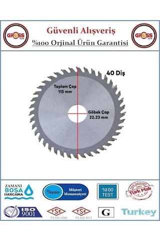 Ahşap Sunta Kesme Testeresi Elmaslı 115mm
