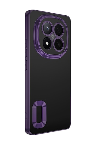 Noktaks - Xiaomi Uyumlu Xiaomi Redmi Note 14 Pro Plus - Kılıf Kamera Korumalı Logo Gösteren Koruyucu Omega Kapak - Gümüş T37168 Gümüş