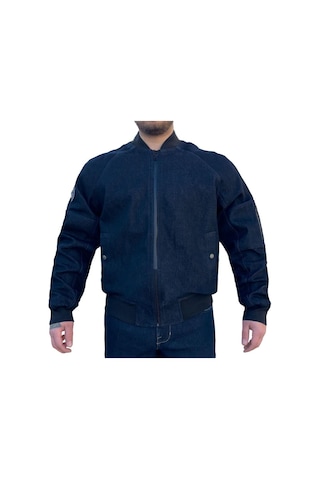 Thebikerjeans Night Flight Bomber Dark Blue Korumalı Motosiklet Montu