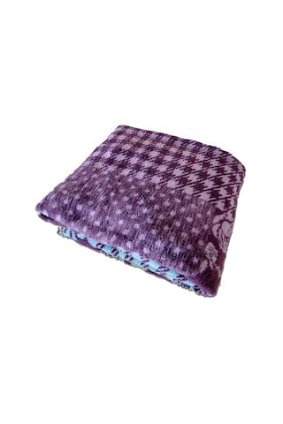 Algelsineve Rosenim Mor Peluş Akrilik Çift Kişilik Uşak Battaniye Mor