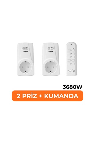 Axıs Ikili Uzaktan Kumandalı Priz Set 3680 W