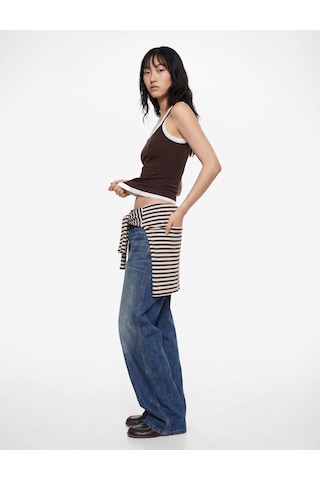 Koton U Yaka Kolsuz Slim Fit Basic Atlet Kahverengi 6sal30058ık Kahve