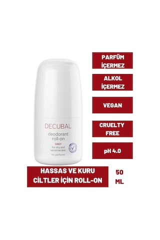 Decubal Koltuk Altı Terleme Kuru Ve Hassas Ciltler Için Deodorant Roll-on 50 ML