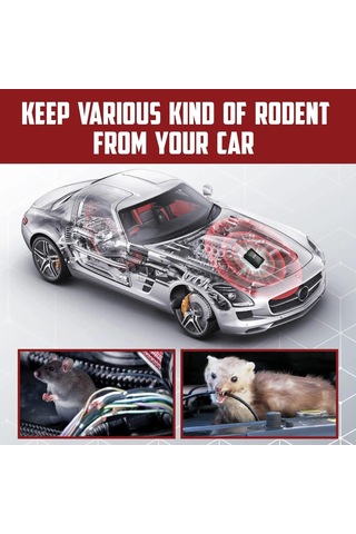 Yifomall 2 Adet Araba Motor Bölgesi Gerengeti Kovucu - Ultrasonik Ve Led Işık Teknolojisiyle Sıçan, Sincap Koruyucu Aygıtı