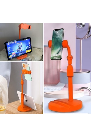 Büro Ev Ofis Personel Telefonu İçin Turuncu Masaüstü Tablet Telefon Tutucu Plastik Stand Diğer