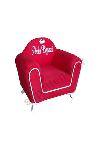 Isme Özel Şeritli Çocuk Koltuğu Kırmızı (316547760)