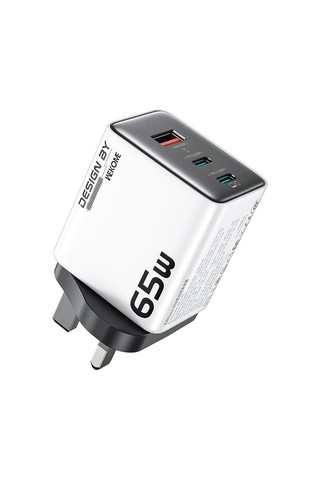 Wk Wp-u45 Keylour 65w Tip-cx2, Usb Gan Şarj Cihazı, Fiş: İngiltere Fiş Beyaz Beyaz