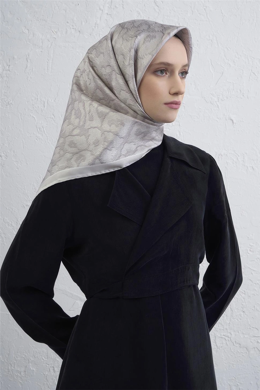Armine Saf İpek Sura Eşarp 9408d 85 Gri