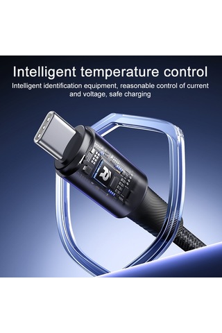 Remax Rc-c100 1.2m 30w Tip-c Tip-c Hızlı Şarj Örgülü Veri Kablosu Siyah