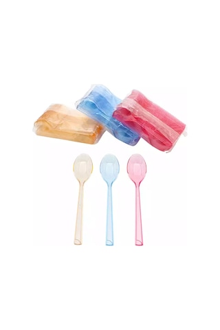 Plastik Renkli Dondurma Kaşığı 50 Adet