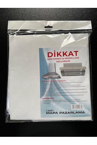 3 Paket Mutfak Davlumbaz Aspiratör Koruyucu Filtre
