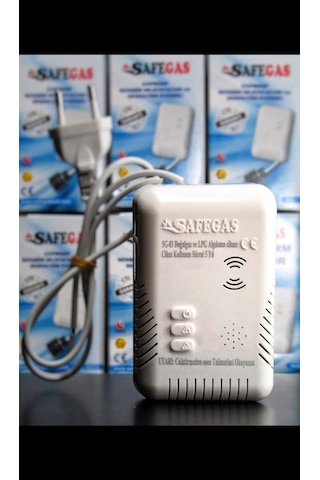 Safegas Sg-03 Gaz Alarm Cihazı Gaz Dedektörü