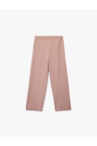 Koton Beli Lastikli Yüksek Bel Basic Geniş Paça Pantolon Pembe 6wkg40025aw Gül