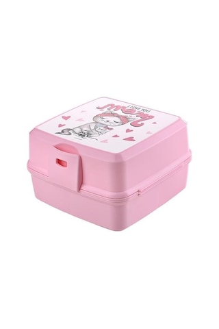 Buffer Kendiliğinden Kaşık Çatallı Beslenme Kutusu 4 Bölmeli Çocuk Beslenme Kabı Saklama Kutusu Çok Renkli