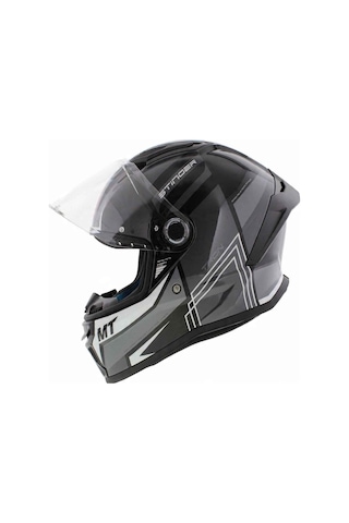 Mt Stinger 2 Tron B12 Kapalı Kask Gri - Siyah