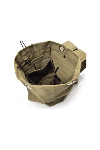 Silkroadselect Erkek Askeri Tuval Sırt Çantaları Erkek Çok Fonksiyonlu Kova Omuz Ordu Çanta Turist Katlanabilir Açık Büyük Çanta Sırt Çantası Çanta Tırmanma 9hk3d1 Kahverengi