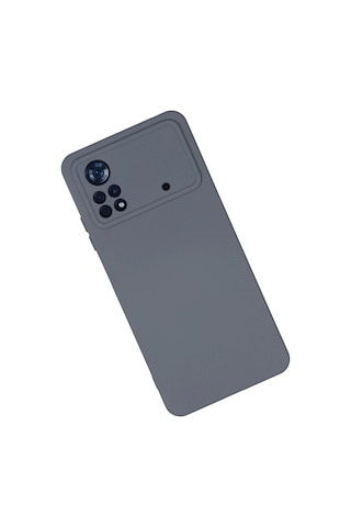 Newface Xiaomi Poco X4 Pro 5g Kılıf Nano İçi Kadife Silikon Semeglbl - 3 - Gri
