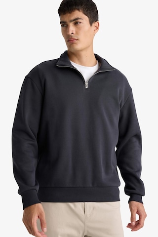 Defacto Regular Fit Dik Yaka Yarım Fermuarlı Basic Düz Sweatshirt X7405az25auar214 Antrasit