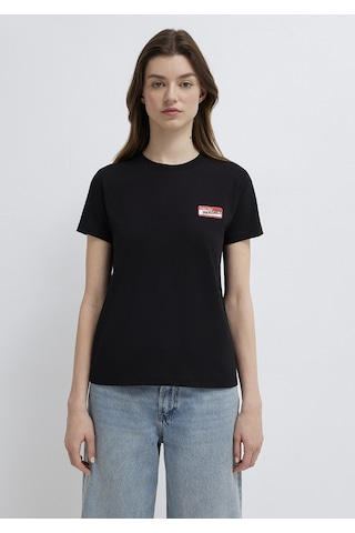 Mavi - Slogan Baskılı Siyah Tişört 1614250-900
