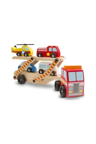 Melissa And Doug Ahşap Acil Yardım Araçları Taşıyıcı Tır