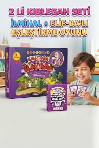 Kiblegâh Aile Oyun Seti: İkili Eğitici Eğlence Paketi İlmihâl + 60 Parça Elif Ba Eşleştirme Oyun