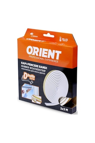Orient Kapı Pencere Fitili Izolasyon Bandı Beyaz 2X3 6 Mt