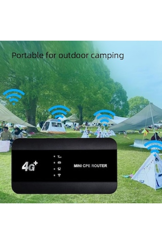 4g Mini Cpe Router, Sim Kart Yuvası İle C Tipi Şarjlı, Gigabit Ethernet Yönlendirici Rj45 Portulu