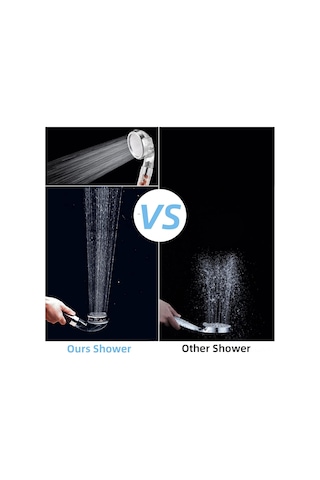 Xindoker El Tutanlı Duş Başlığı, Yüksek Basınçlı, Su Tasarruflu, 3 Mod Yağmur/masaj/sprey , İyon Ve Kireç Filtresi, Düşük Basınç İçin Uyumlu Abs Malzeme Diğer