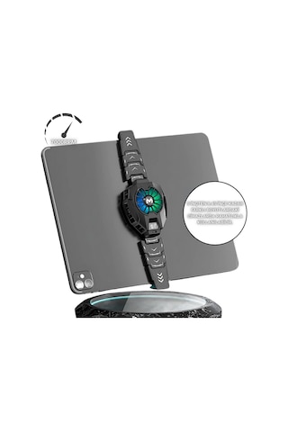 Polham Rgb Işıklı Isı Göstergeli Tablet Ve Telefon Uyumlu 7000rpm Ultra Güçlü Soğutucu Fan, Ultra Sessiz