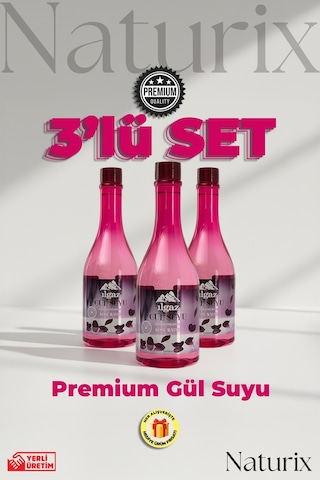 Ilgaz Doğal Gıdaya Eklenebilir ve İçilebilir Gül Suyu 3 x 400 ML