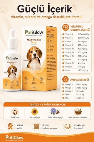 Patiglow Köpek Multivitamin Damla
